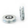 Dtacke Bearing Wire Rope Pueywith Triangular Bracket L U-grooved Wheel With Base Groove For Inverted Track Rigid Caster Gate