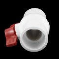 Uxcell Water Supply 50mm To Full Port U-pvc Ball Valve Fitting Red White