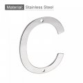 Stainless Steel House Letter 3 94 Inch C For Mailbox Hotel Address Door Sign Polishing