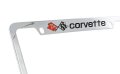 Chevrolet Corvette C3 Chrome Plated Metal Top Engraved License Plate Frame