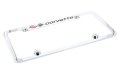 Chevrolet Corvette C3 Chrome Plated Metal Top Engraved License Plate Frame