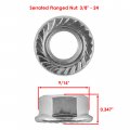 8pcs Wheel Flanged Serrated Nuts For Polaris 3 8 In 24 Ace 325 500 570 Sportsman 300 400 450 600 Part