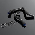 Silicone Radiator Hose Kit With Clamps For 1994 2001 Acura Integra Dc2 Db6 Db8 B18c Black 4 5mm Thickness 2 Piece Set 