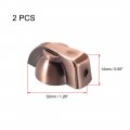 Uxcell 2pcs 6 4mm Shaft Hole Potentiometer Knobs For Volume Adjustment Guitar Knob With Set Screw Bronze Tone