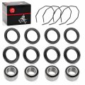 4 Set Front Rear Wheel Bearing Seal Compatible With Arctic Cat 250 300 400 500 1998-2004 0423-034 0402-275 0402-089 0402-069