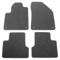 Ikon Motorsports Nylon Car Floor Mats Compatible Witha 2014-2023 Jeep Cherokee 4dr A Oe Style Gray Driver Passenger Carpets 