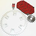 Fits Honda Xr400r 400 R Red O Ring Chain And Sprocket 15 48 114l