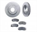 Front Brake Rotors Ceramic Pads Replacement Part For 2004-2006 Hyundai Tiburon Gt 2 7l V6 