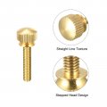 Uxcell 2pcs Knurled Thumb Screws M4x20mm Brass Shoulder Bolts Stepped Grip Knobs Fasteners For Pc Electronic Mechanical