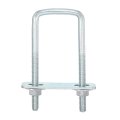Square U-bolts 8 Sets 30mm Inner Width 80mm Length M6 Zinc-plated Carbon Steel U Clamp Bolt With Nuts And Plates For Boat 