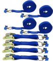 Blue Cam Buckle Strap 4 Pack 1 In Single Stud L Track 8 Ft Nylon With Stainless Steel Buckles 