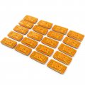 Waterpoof 20 Sealed Marker Led Amber Lights For Volvo Freightliner Roof Cab Truck Mount Semi Trailer Camper Bus Gasket Red 