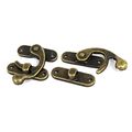 Uxcell Suitcase Trunk Box Right Swing Arm Clasp Latches Toggle Hasp Bronze Tone 10pcs
