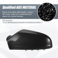 X Autohaux Pair Car Rear View Driver Passenger Side Mirror Cover Cap Replacement Black Carbon Fiber For Opel Vauxhall Astra H