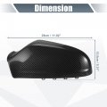 X Autohaux Pair Car Rear View Driver Passenger Side Mirror Cover Cap Replacement Black Carbon Fiber For Opel Vauxhall Astra H