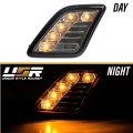 Bumper Side Marker Lights Assembly Set For 2010 2013 Mercedes Benz W221 S Class Crystal Smoke Lens Amber Led Left And Right