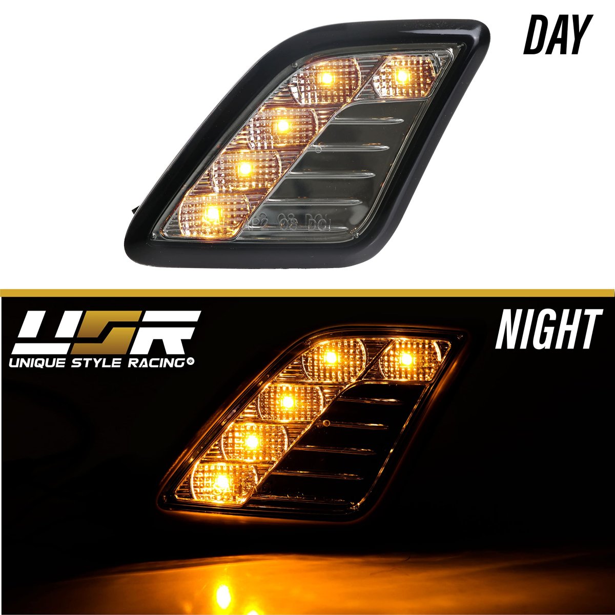 Bumper Side Marker Lights Assembly Set For 2010 2013 Mercedes Benz W221 S Class Crystal Smoke Lens Amber Led Left And Right