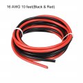 Uxcell Silicone Wire 16 Awg Ultra Flexible 600v Electric Strands Of Tinned Copper 10 Ft Black Red