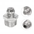 Uxcell Nickel-plated Iron Straight Grease Fitting M10 X 1mm Thread Hydraulic Accessories 50pcs