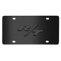 Dodge R T Logo 3d Dark Gray License Plate Black Carbon Fiber Pattern Stainless Steel 11 88 In X 6 Official Licensed Universal 
