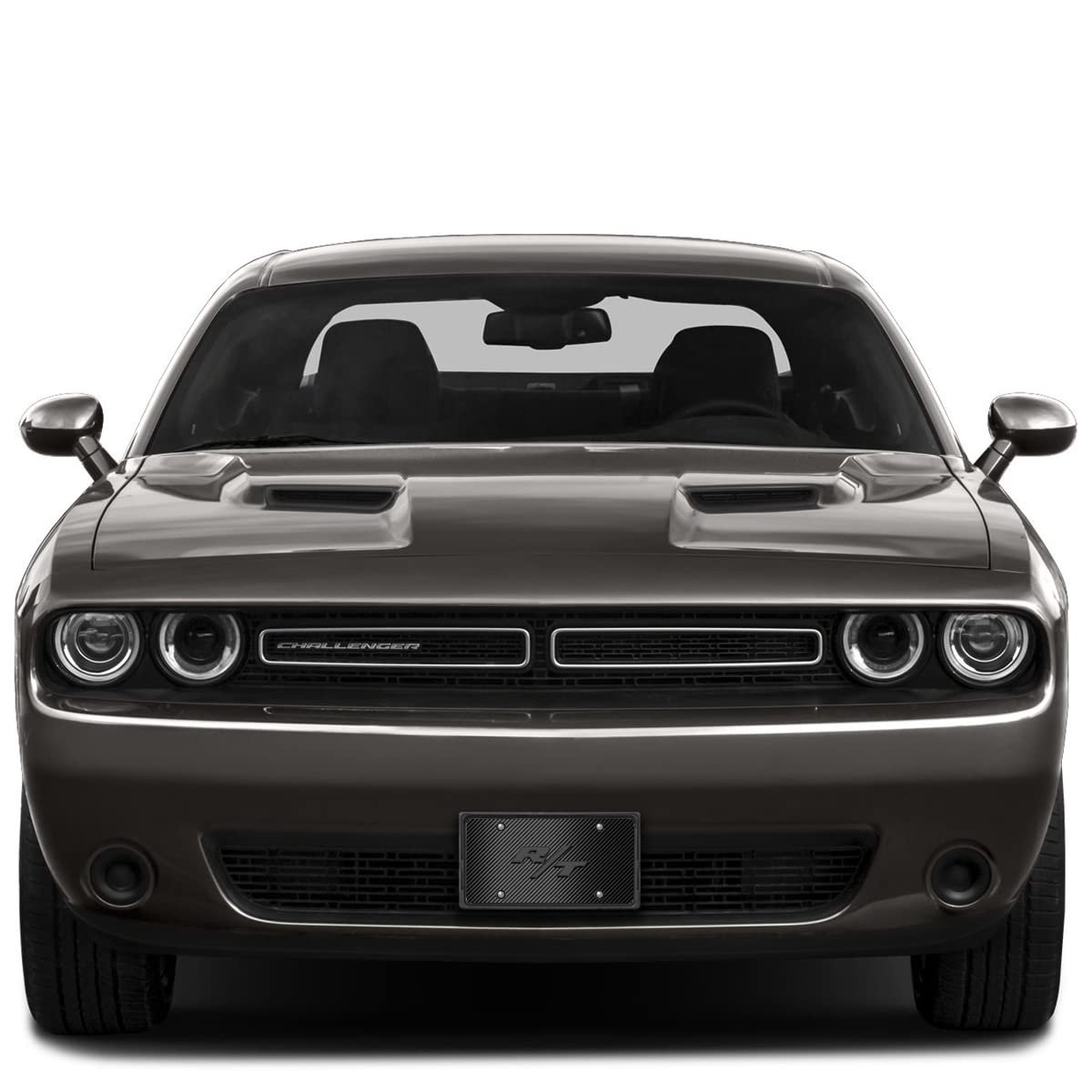 Dodge R T Logo 3d Dark Gray License Plate Black Carbon Fiber Pattern Stainless Steel 11 88 In X 6 Official Licensed Universal