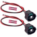 2pcs 2 Way License Plate Light Connector For 2008 2013 Toyota Tundra Harness Plug 98980-11168 With 11 8 In Tinned Copper Wires 