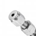 Uxcell Compression Tube Fitting 1 8 Od X Bulkhead Union Coupling Adapter 304 Stainless Steel
