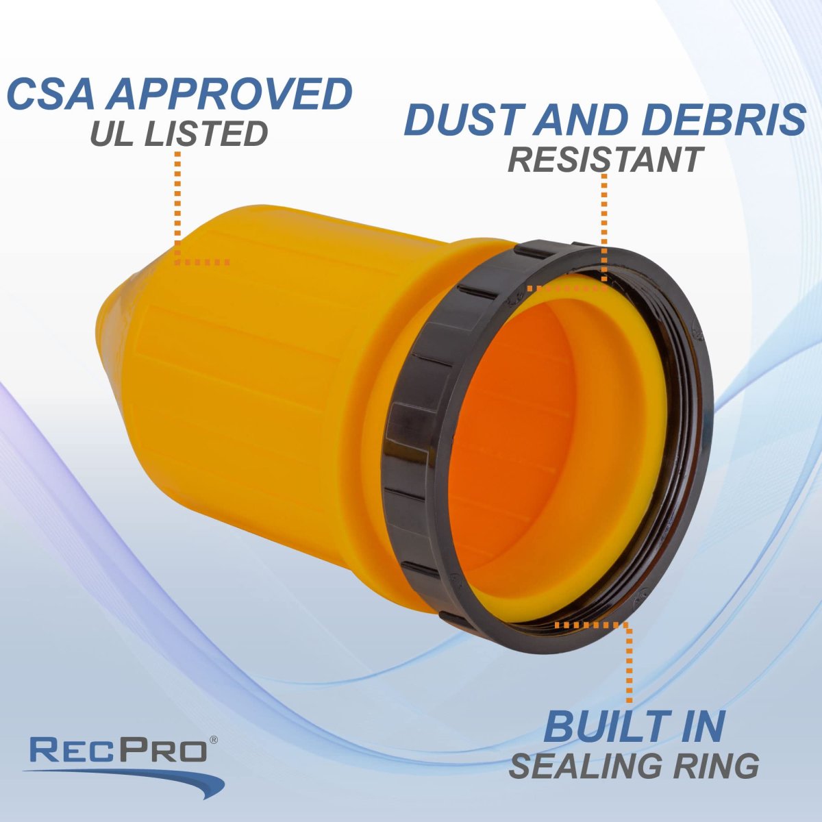 Recpro Rv 50 Amp Waterproof Cover With Sealing Ring For Connectors 7715el Boot Weatherproof