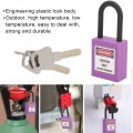 10set 38mm 1 5in Safety Padlock Engineering Plastics Dielectric Thermoplastic For Factories Construction Purple