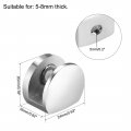 Uxcell Glass Shelf Brackets Zinc Alloy Clamp Clip Holder Half Round For 5mm-8mm Thickness 4pcs
