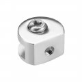 Uxcell Glass Shelf Brackets Zinc Alloy Clamp Clip Holder Half Round For 5mm-8mm Thickness 4pcs