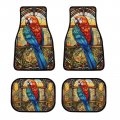 Wild Animal Birds Car Floor Mat Set Universal Fit 4-piece Colorful Parrots Automotive Mats All Weather Anti-slip Protectionpets 
