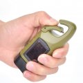 Led Emergency Flashlight Solar Panel Portable High Brightness Light Hand Cranking For Survival Gear Hiking Camping Armygreen