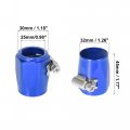 X Autohaux 2pcs An16 Hex Car Hose Finisher Flexible Rubber Pipe Clamp With Screw Band Adapter Fitting For Oil Fuel Water Tube