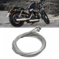 Uxcell 5pcs Universal 1 8m Length Metal Brake Line Cable Wire For Motorcycle Scooter