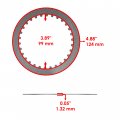 Caltric 7x Clutch Steel Plates Kit Compatible With Yamaha Yz250f 2001-2019 5nl-16325-00-00