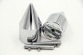 Httmt Mt220-001- Chrome Spike Bar Ends Hand Grip Handlebar End Caps Compatible With Suzuki Gsxr 750 1996-2013