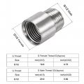 Uxcell Shower Head Extension Arm Stainless Steel 1 2pt Male To Female Thread 30mm Length Cast Pipe Fitting Coupler