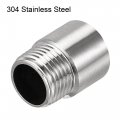 Uxcell Shower Head Extension Arm Stainless Steel 1 2pt Male To Female Thread 30mm Length Cast Pipe Fitting Coupler