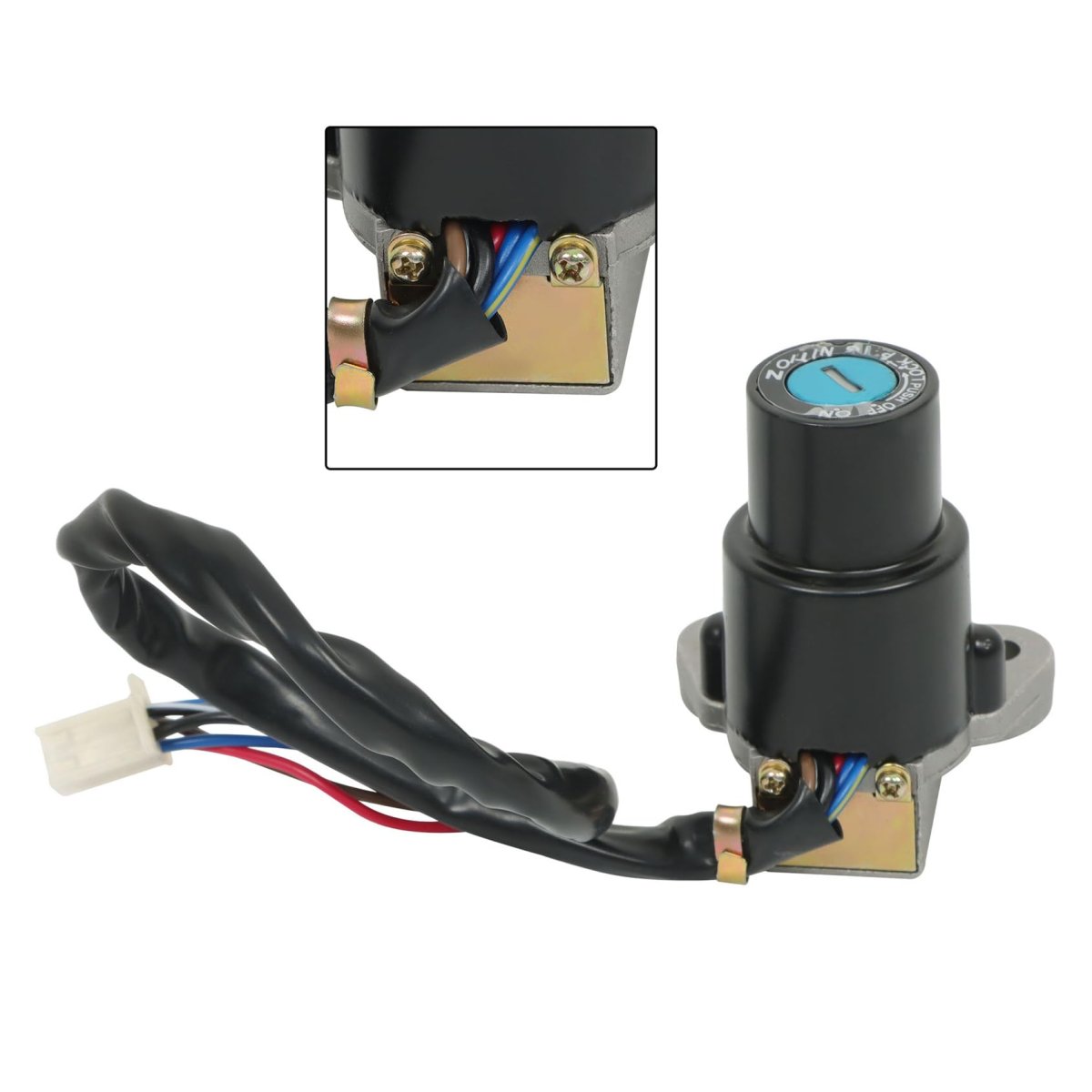 Ignition Switch And Fuel Gas Cap Lock With Key For Kl250 Kl600 Klr250 Klr650 1987 2007 Silver Replacement