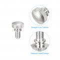 Uxcell Knurled Thumb Screws M5x8mm Brass Shoulder Bolts Grip Knobs Fasteners Nickel Plated 5pcs