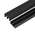 4set Plastic Sliding Door Track 1 Ft Glass Cabinet Window Hardware Set For 1 4 Thick Panels Small Bypassing Closet Black 