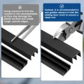 4set Plastic Sliding Door Track 1 Ft Glass Cabinet Window Hardware Set For 1 4 Thick Panels Small Bypassing Closet Black