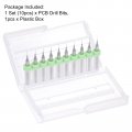 Uxcell Micro Pcb Drill Bit Set 1 8 Shank 0 3mm Solid Tungsten Carbide Cnc Engraving Print Circuit Board Bits Rotary Tool 10pcs