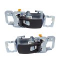 Interior Door Handle Pair For Pontiac Torrent 2006 2009 Front Or Rear Driver And Passenger Side Black Plastic With Lock Button 