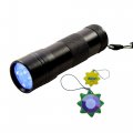 Hqrp Pocket Size Flashlight Blacklight 365 Nm For Hotel Room Inspection Night Club Hand Stamp Screening Security Control Sun