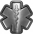 Reflective Star Of Life Emergency Response Ems Emt Paramedic Decal In Silver