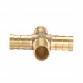 Uxcell 12mm Or 15 32 Id Brass Barb Splicer Fitting 4 Ways Cross Air Gas Water Fuel 2pcs