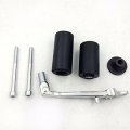 Smt-black Frame Slider Chromed Brake Pedal Levers Compatible With 2003 2004 Kawasaki Zx6r Zx6rr B014cn9xmq