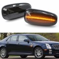 Sts Smoked Lens Side Marker Lamps Replacement For Cadillac 2005-2011 Driver Passenger Fender Amber Led Turn Singal Lights Kits